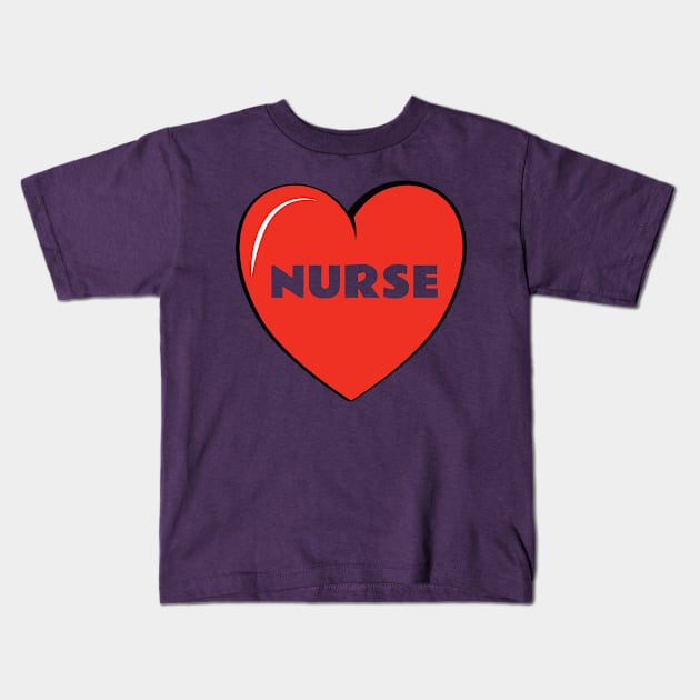 Nurse Heart Kids T-Shirt by emojiawesome